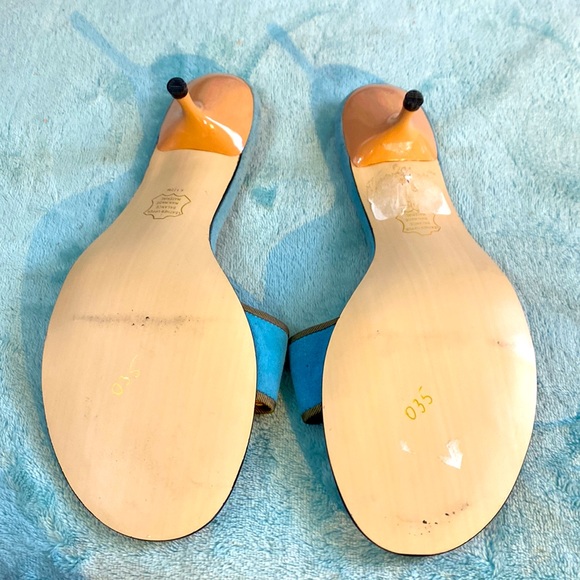 Sasha too blue kitten heels sandals - Picture 6 of 7